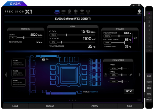 EVGA julkaisi EVGA Precision X1 -hallintaohjelman GeForce RTX 2000 -sarjan näytönohjaimille